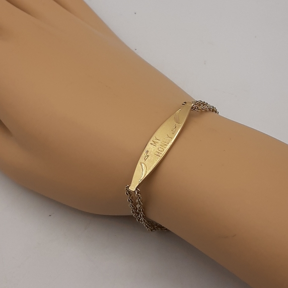Vintage Fashion Speidel Engraved My Honey Woman's Bracelet Made in USA - Picture 1 of 5